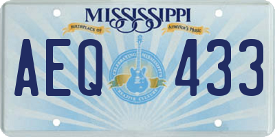 MS license plate AEQ433