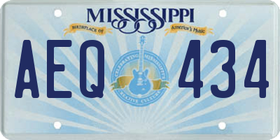 MS license plate AEQ434