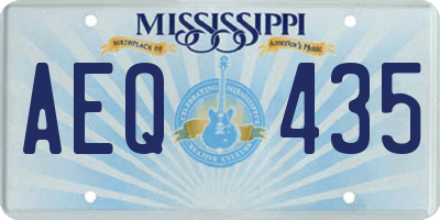 MS license plate AEQ435