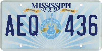 MS license plate AEQ436