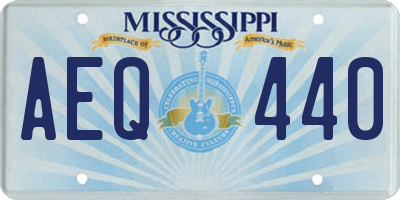 MS license plate AEQ440