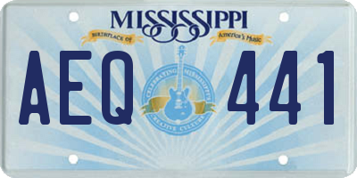 MS license plate AEQ441