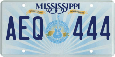 MS license plate AEQ444