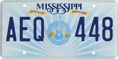 MS license plate AEQ448