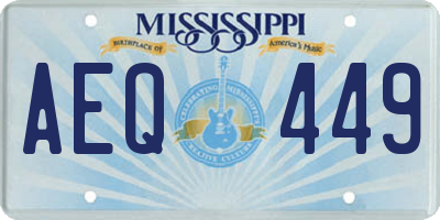 MS license plate AEQ449