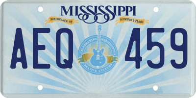 MS license plate AEQ459