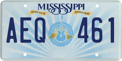 MS license plate AEQ461