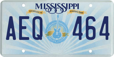 MS license plate AEQ464