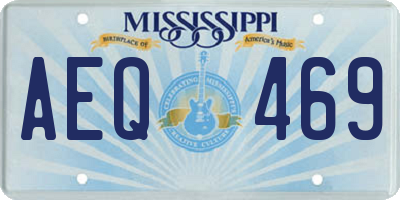 MS license plate AEQ469