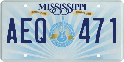 MS license plate AEQ471
