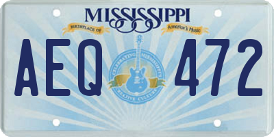 MS license plate AEQ472
