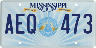 MS license plate AEQ473