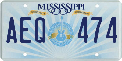 MS license plate AEQ474