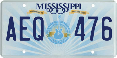 MS license plate AEQ476
