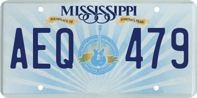 MS license plate AEQ479