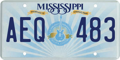 MS license plate AEQ483