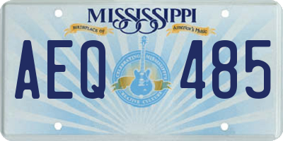 MS license plate AEQ485