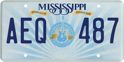 MS license plate AEQ487