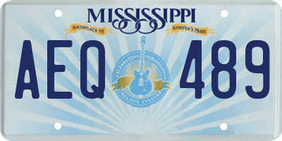 MS license plate AEQ489