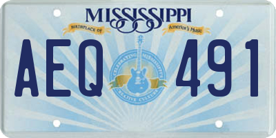 MS license plate AEQ491