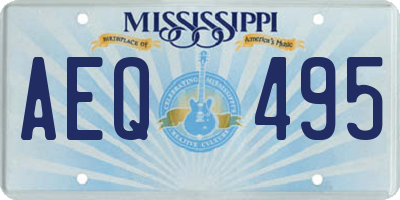 MS license plate AEQ495