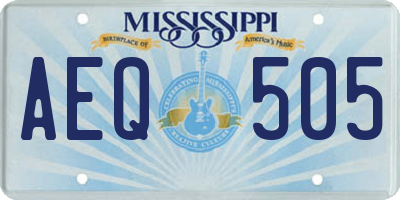 MS license plate AEQ505
