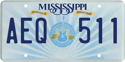 MS license plate AEQ511
