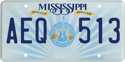 MS license plate AEQ513