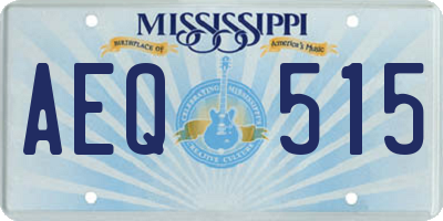 MS license plate AEQ515