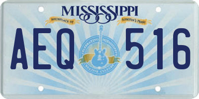 MS license plate AEQ516