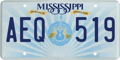 MS license plate AEQ519