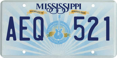 MS license plate AEQ521