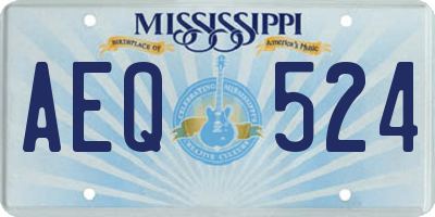 MS license plate AEQ524