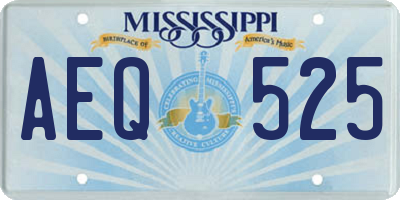 MS license plate AEQ525