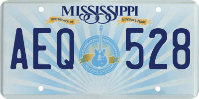 MS license plate AEQ528