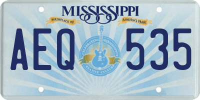 MS license plate AEQ535