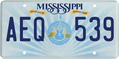 MS license plate AEQ539