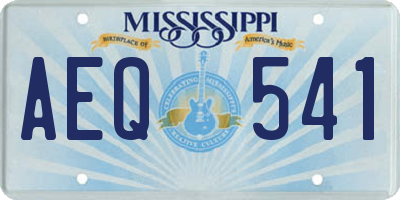 MS license plate AEQ541