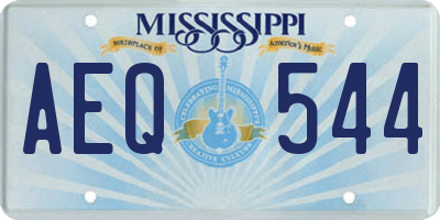 MS license plate AEQ544