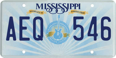 MS license plate AEQ546