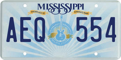 MS license plate AEQ554