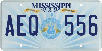 MS license plate AEQ556
