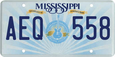 MS license plate AEQ558