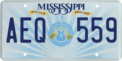 MS license plate AEQ559
