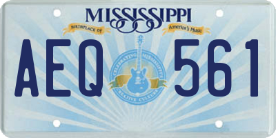 MS license plate AEQ561