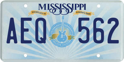 MS license plate AEQ562