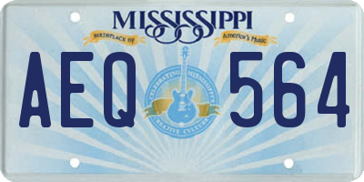 MS license plate AEQ564