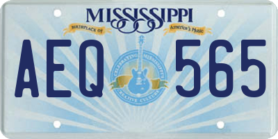 MS license plate AEQ565