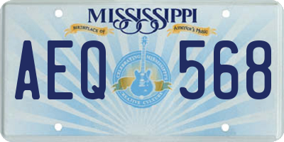 MS license plate AEQ568