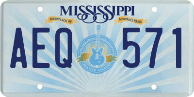 MS license plate AEQ571
